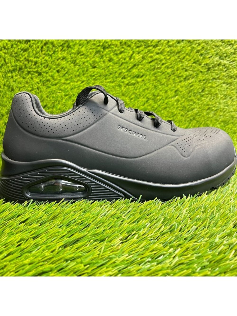 Skechers Uno SR Deloney Womens Size 7.5D Black Composite Toe Safety Work Shoes